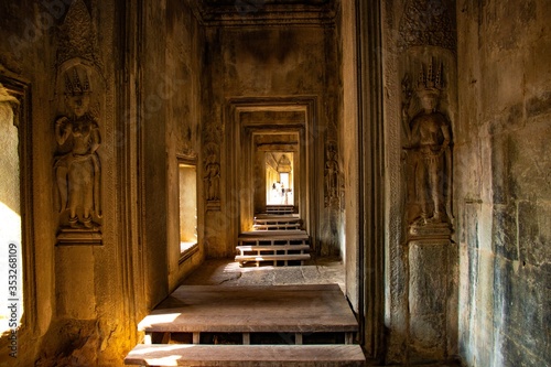 A beautiful view of buddhist temple at Siem Reap, Cambodia.