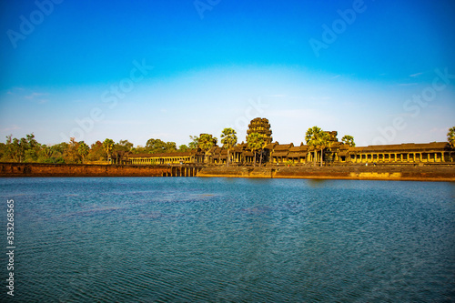 A beautiful view of buddhist temple at Siem Reap, Cambodia.