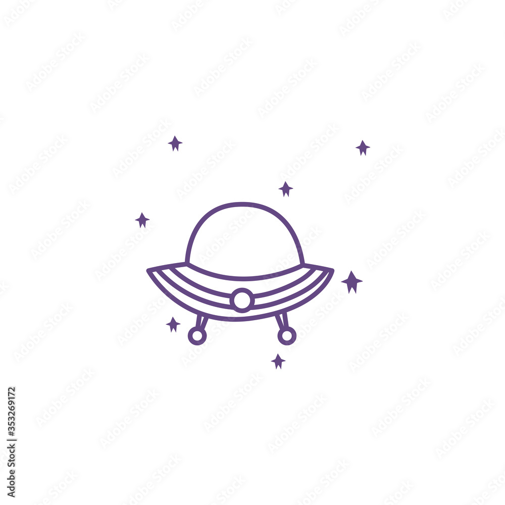 ufo flying space isolated icon ufo flying space isolated icon