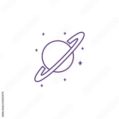 saturn space planet isolated icon
