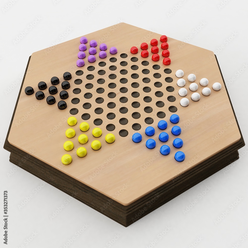 3d Rendering of Chinese Checkers 3d Rendering of Chinese Checkers