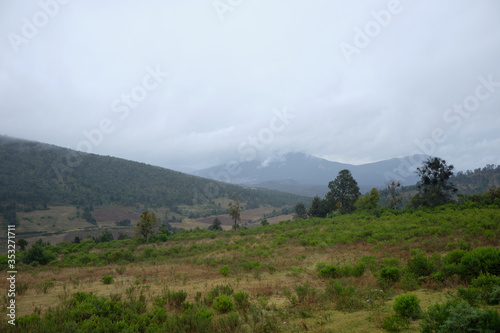 Paisaje de montaña en Michoacan