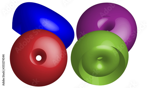 illustration vector graphic of gambar 3d unik. Great for home decoration