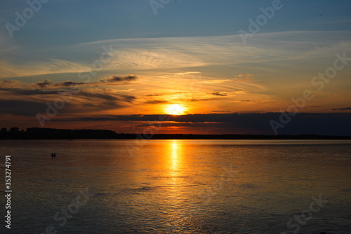 sunset over the sea