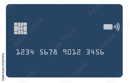 Here is a generic blue credit or debit card.