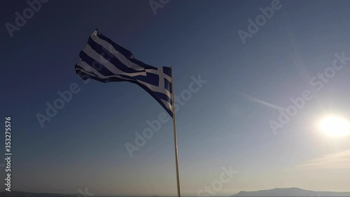 Greece, Athens greek flag greek islands parthenon acropolis, santorini