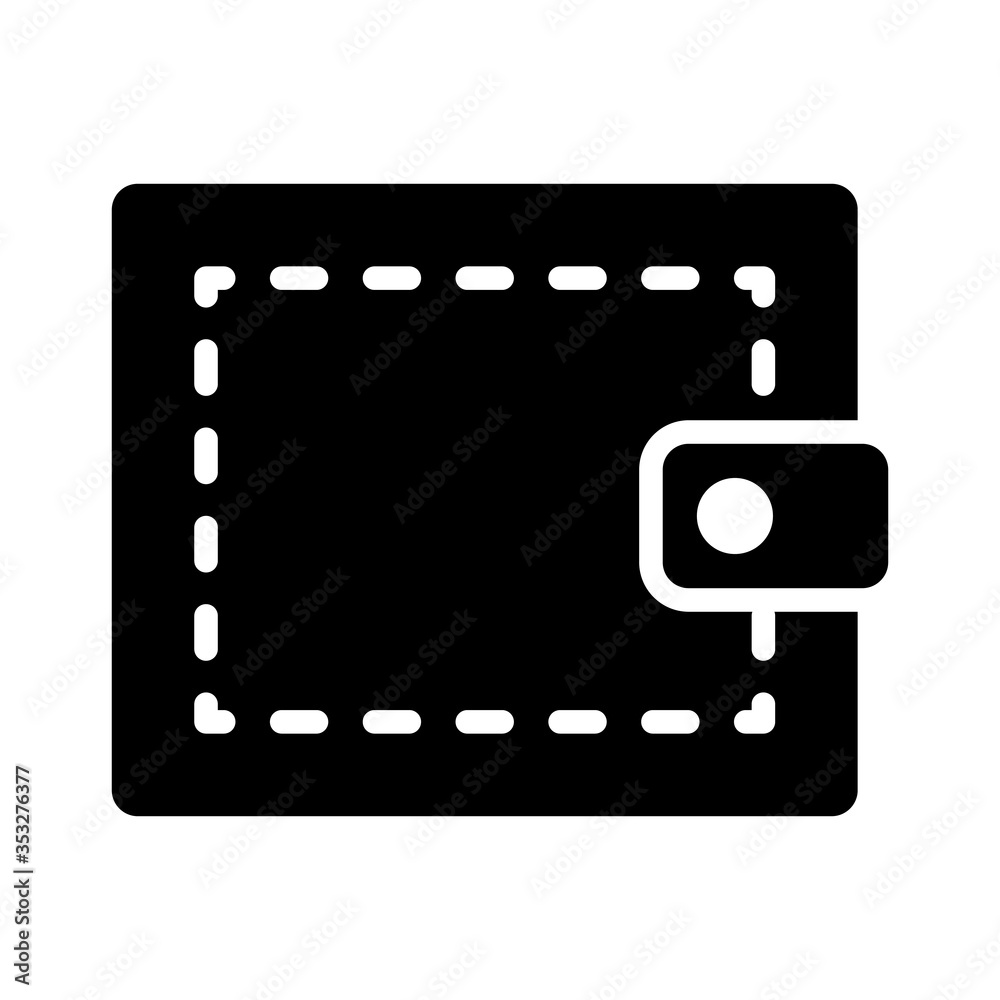 wallet icon image, silhouette style