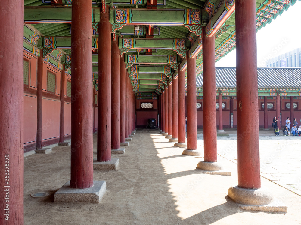 Gyeongbokgung Palace in Seoul, South Korea : SEP 19, 2019. Gyeongbokgung Palace in Seoul, South Korea : SEP 19, 2019.