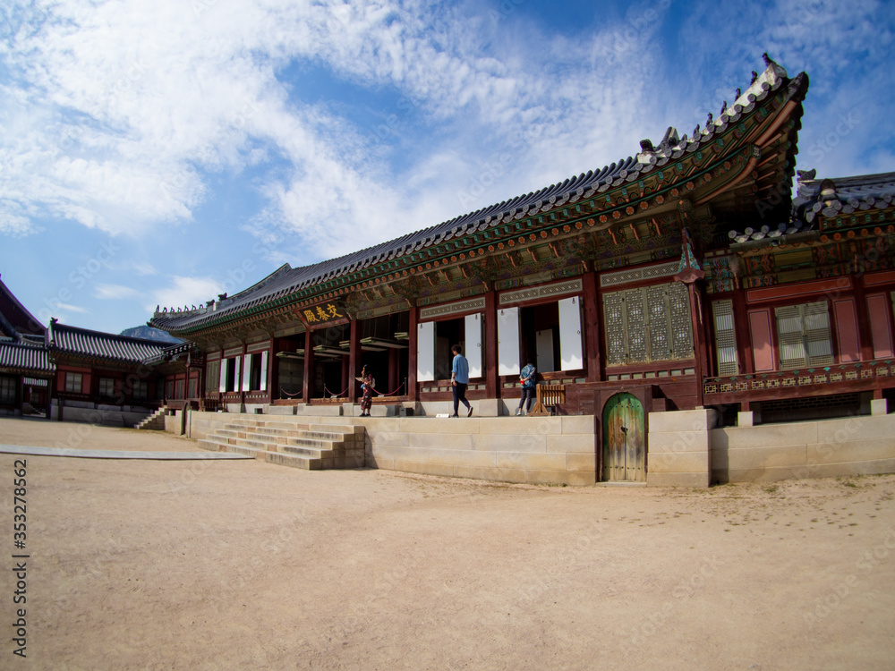 Gyeongbokgung Palace in Seoul, South Korea : SEP 19, 2019. Gyeongbokgung Palace in Seoul, South Korea : SEP 19, 2019.