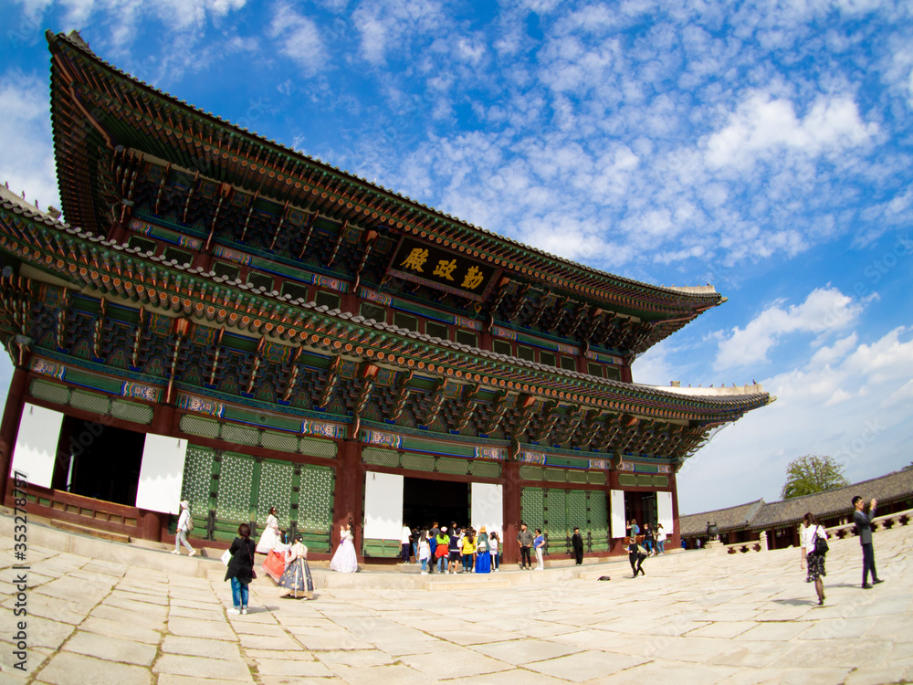 Gyeongbokgung Palace in Seoul, South Korea : SEP 19, 2019. Gyeongbokgung Palace in Seoul, South Korea : SEP 19, 2019.