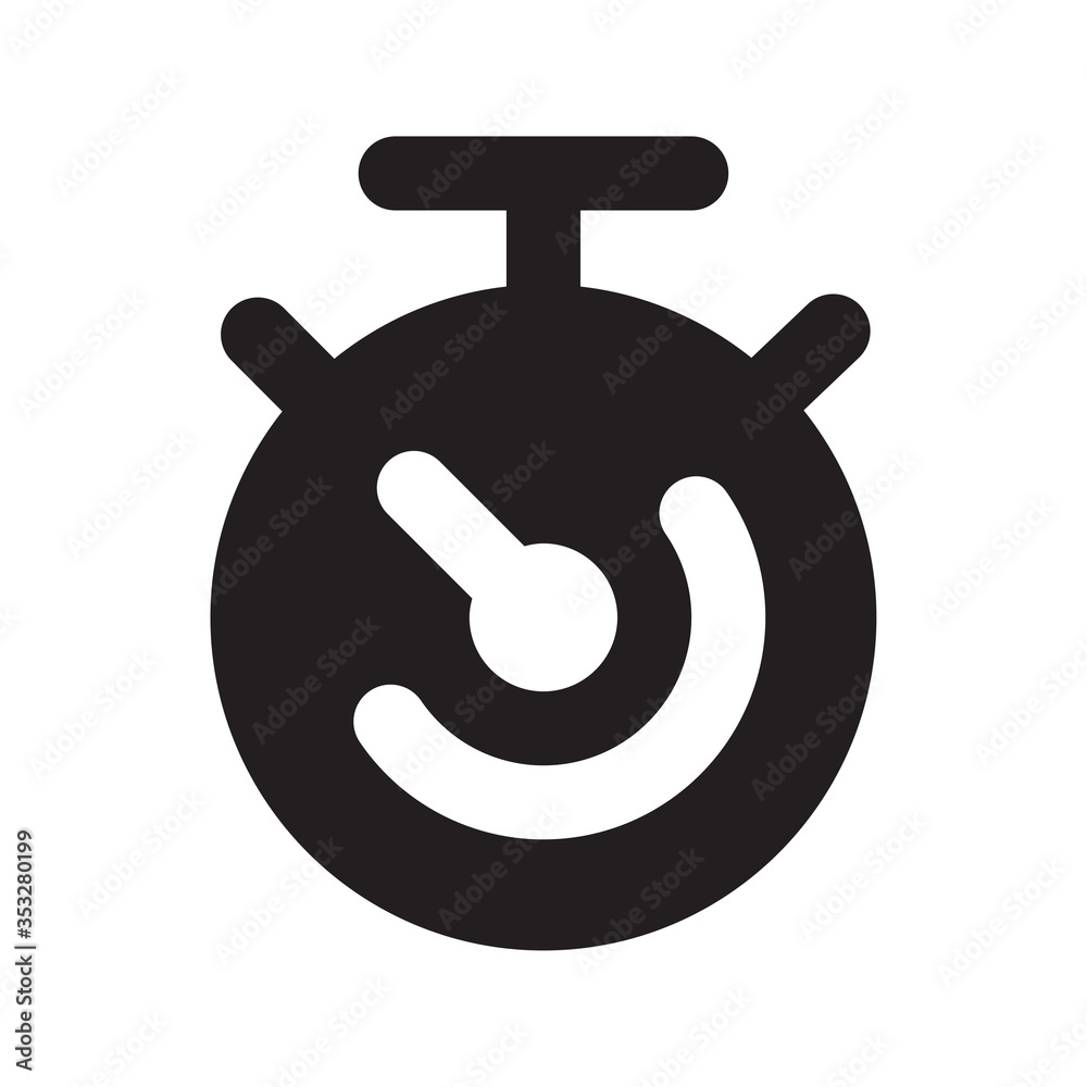Stopwatch / stop watch timer flat vector icon for apps and websites Stopwatch / stop watch timer flat vector icon for apps and websites