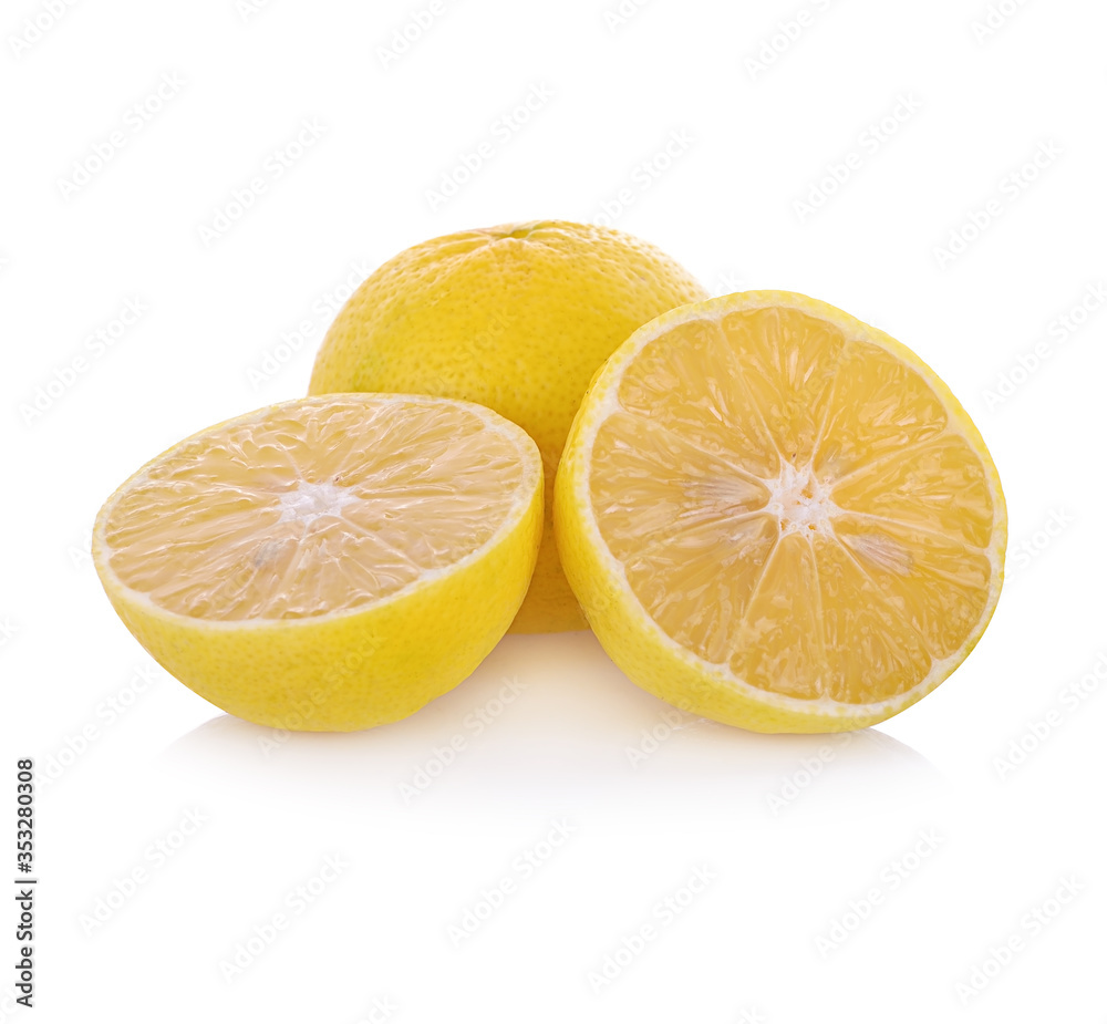 Lemons  isolated on white background.