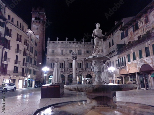 fountain at night