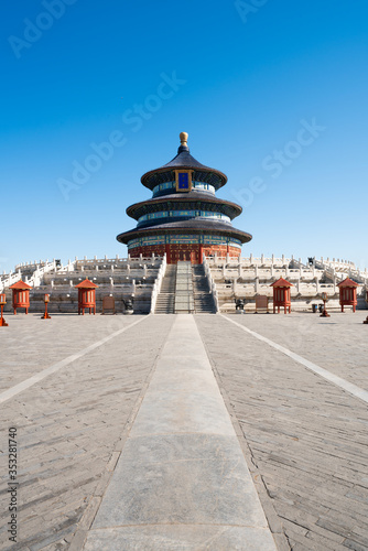 Temple of Heaven(Tiantan) in Beijing, China. Translation: Prayer hall (name of this temple). photo
