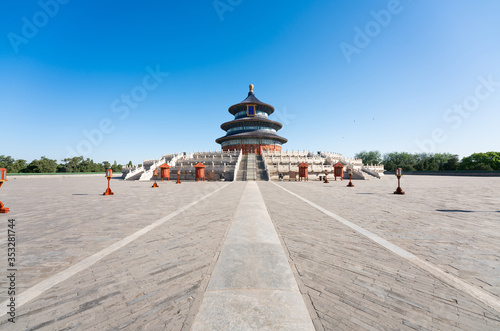 Temple of Heaven(Tiantan) in Beijing, China. Translation: Prayer hall (name of this temple). photo