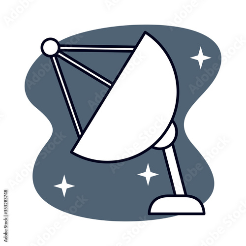 antena satellite space isolated icon