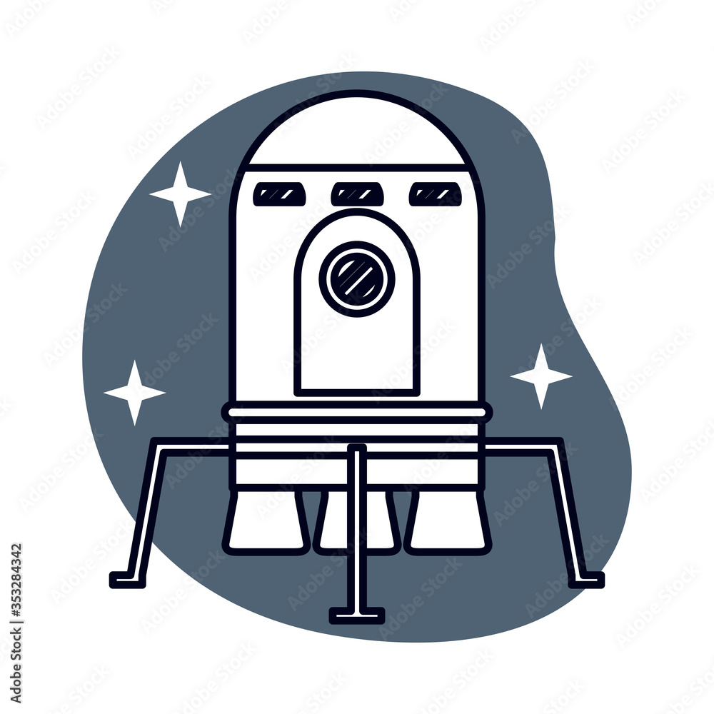 space robotic explorator isolated icon space robotic explorator isolated icon