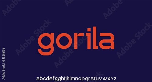 gorila, modern geometric urban typeface 