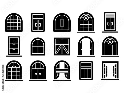 window icons set glyph theme