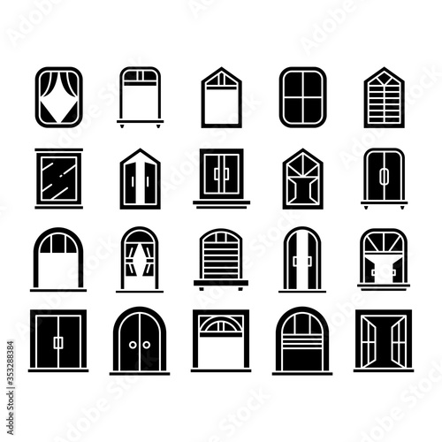 window icons set glyph theme