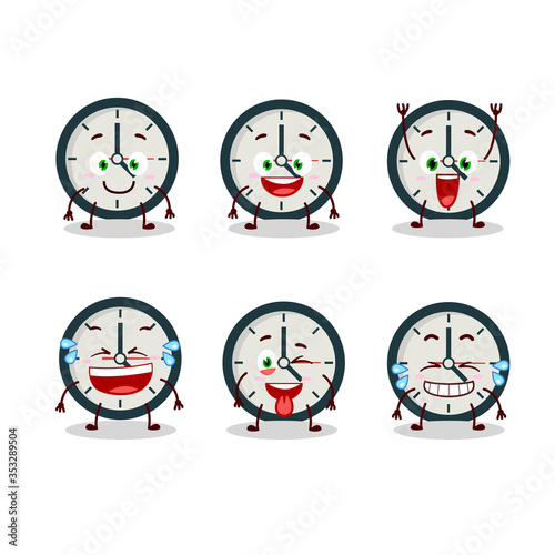 Cartoon character of clock with smile expression
