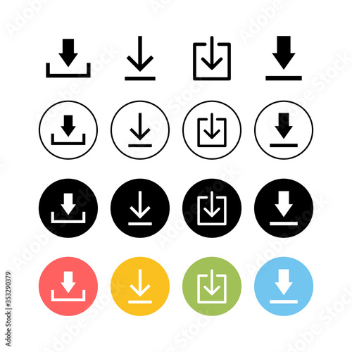 Free Download set of Download icons . Downloading vector icon - GFXLoad