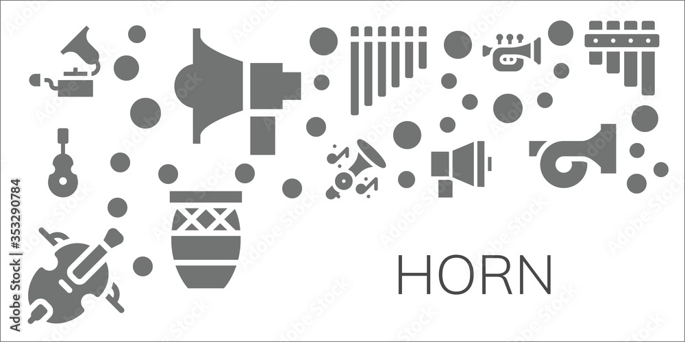 horn icon set