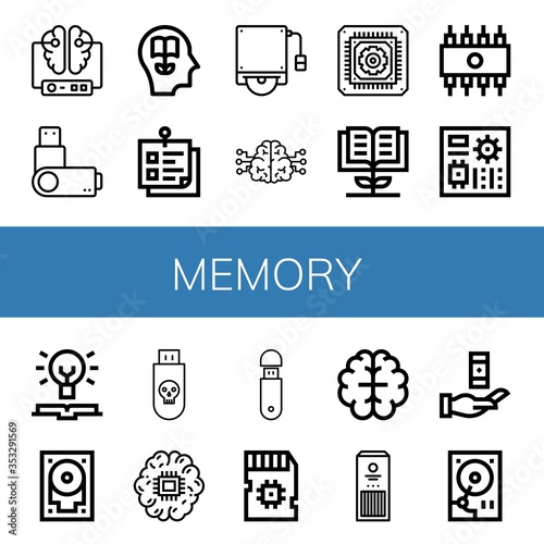 memory icon set