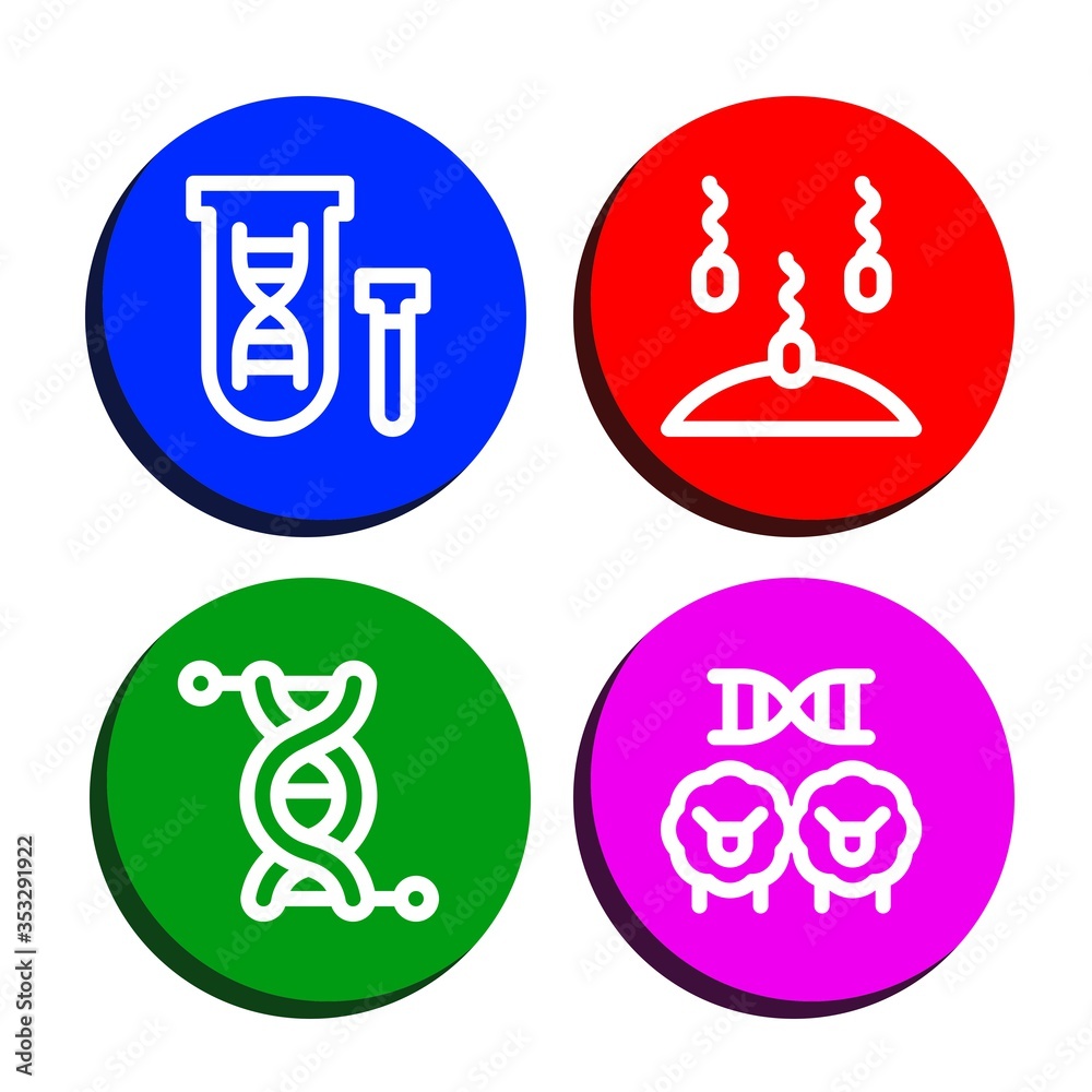 genetic icon set genetic icon set