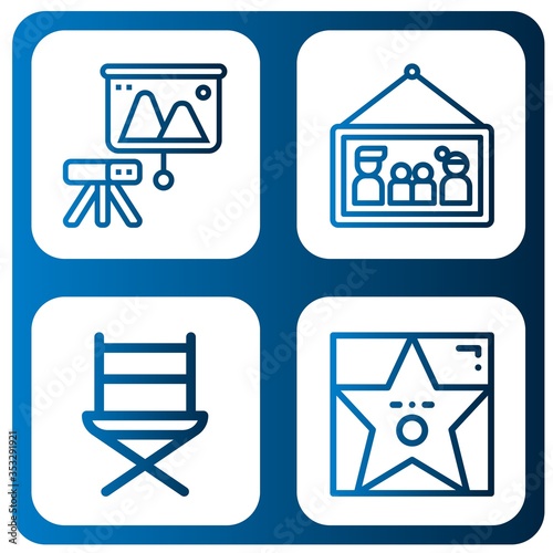 Set of camera icons
