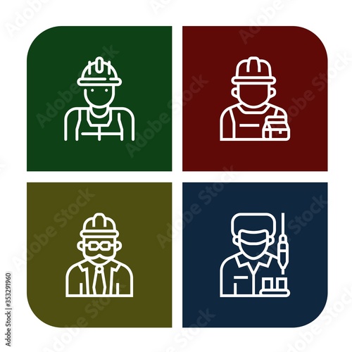 Set of contractor icons