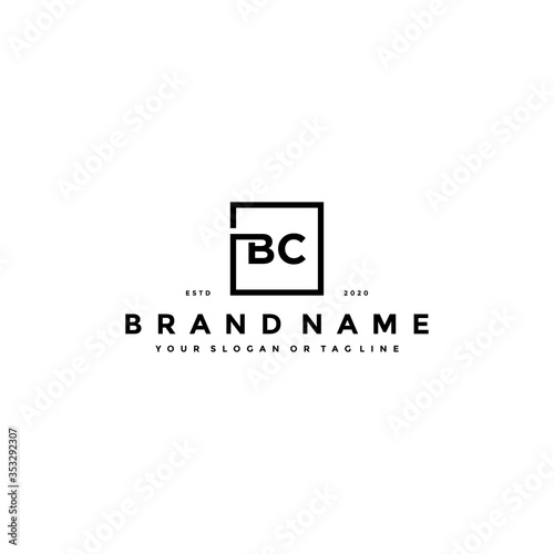 letter BC logo design vector