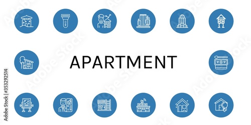 apartment icon set