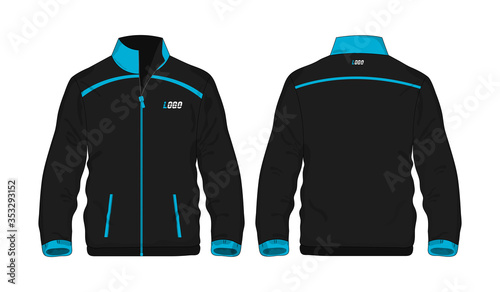 Sport Jacket Blue and black template for design on white background. Vector illustration eps 10.