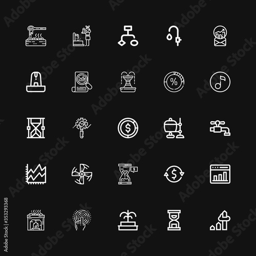 Editable 25 flow icons for web and mobile