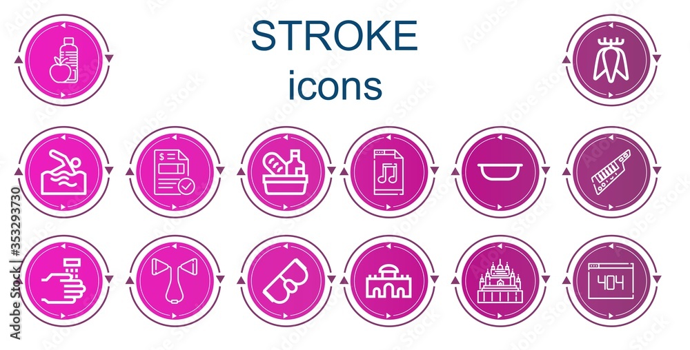 Editable 14 stroke icons for web and mobile Editable 14 stroke icons for web and mobile