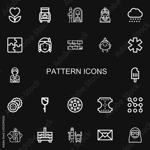 Editable 22 pattern icons for web and mobile