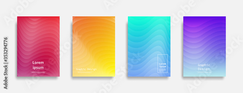 Minimal covers design. Curve abstract colorful design. Future geometric patterns. Eps10 vector.