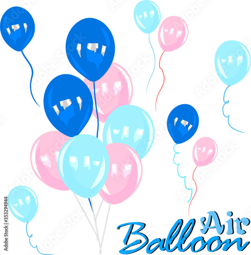 A lot of balloons elements vector design