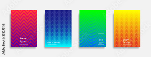 Minimal covers design. Halftone dots and line colorful design. Future geometric patterns. Eps10 vector.