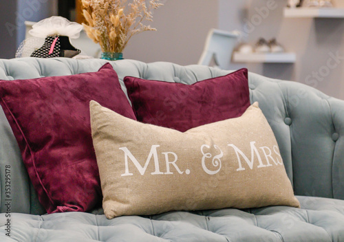 pillows on a couch