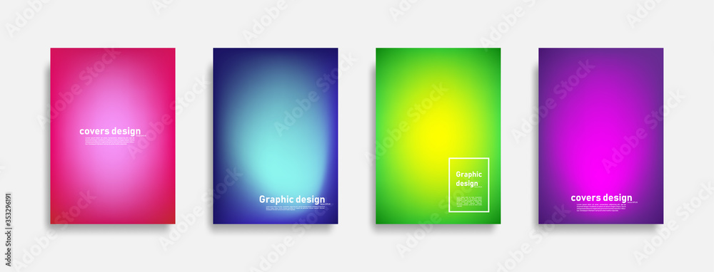 Minimal covers design. Colorful blur background. Cool modern background design. Future geometric patterns. Eps10 vector.