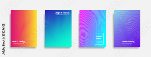 Minimal covers design. Colorful curve gradients. Cool modern background design. Future geometric patterns. Eps10 vector.