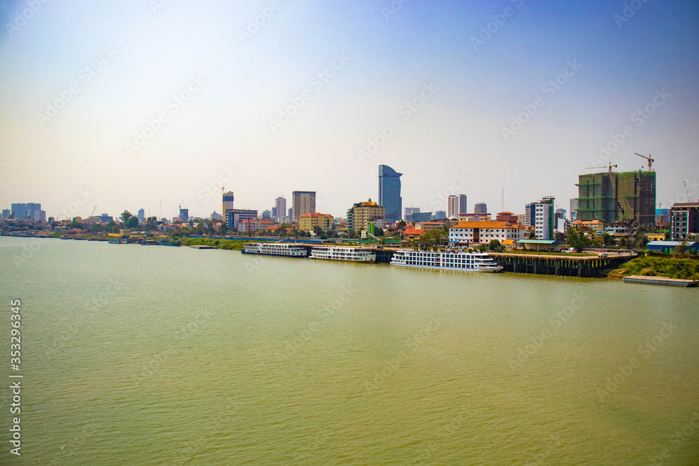 A beautiful view of mekong river at Phnom Penh, Cambodia. A beautiful view of mekong river at Phnom Penh, Cambodia.