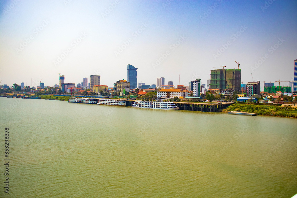 A beautiful view of mekong river at Phnom Penh, Cambodia. A beautiful view of mekong river at Phnom Penh, Cambodia.