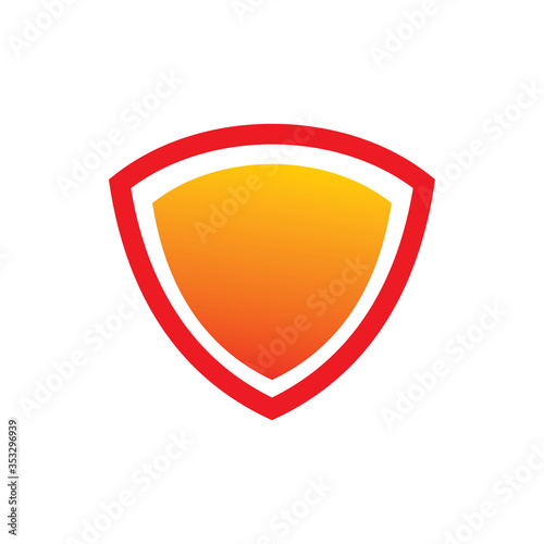 full color secure shield logo design