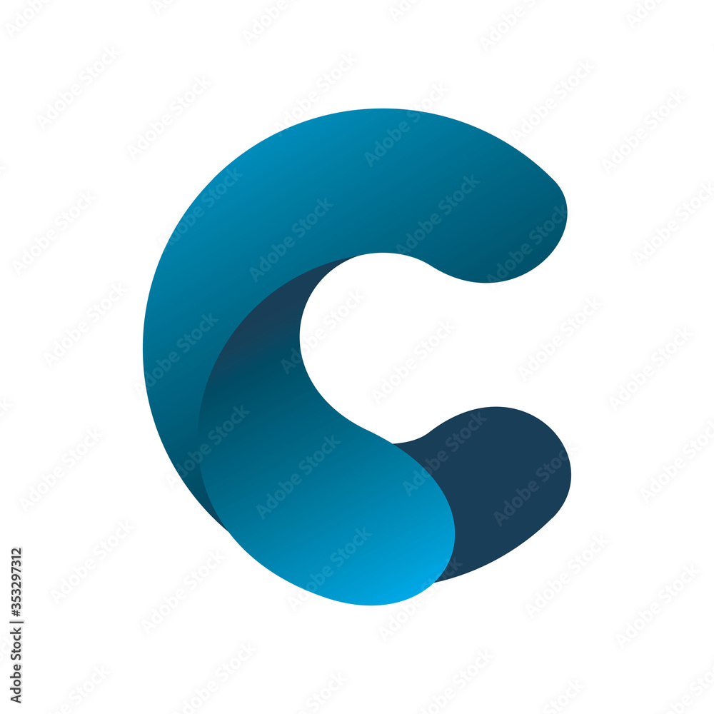 blue color letter c logo design blue color letter c logo design