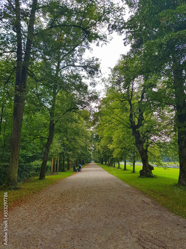 Footpath in a German park in Munich