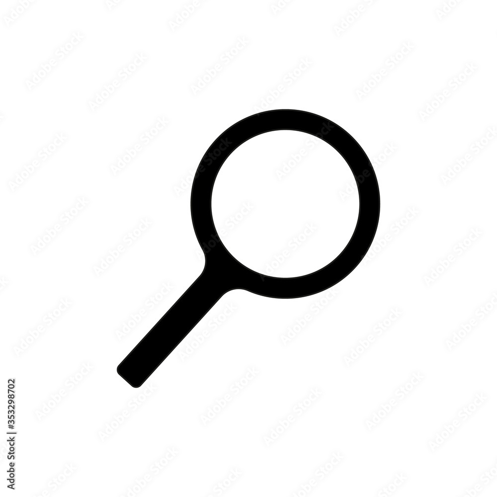 Magnifying glass, isolated simple vector illustration