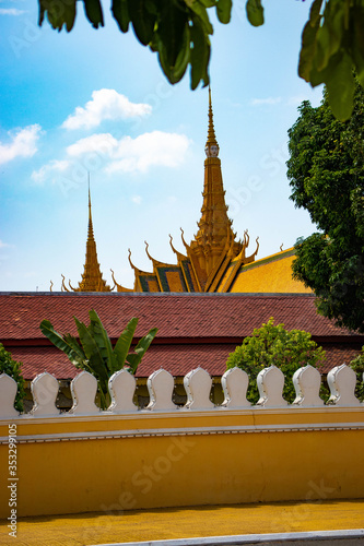 A beautiful view of Real Palace at Phnom Penh, Cambodia.